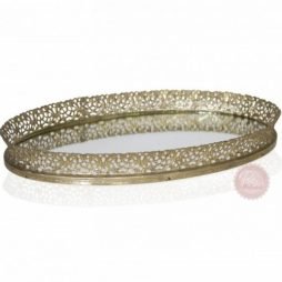 gold vintage tray hire