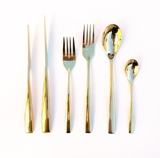Gold cutlery hire