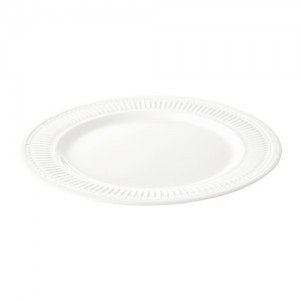 White dinner plate hire