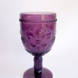 purple glassware hire