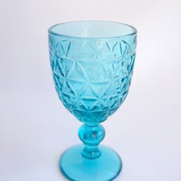 blue glassware hire