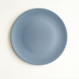 blue grey dinner plate hire