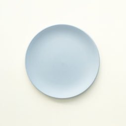 light blue dinnerware hire