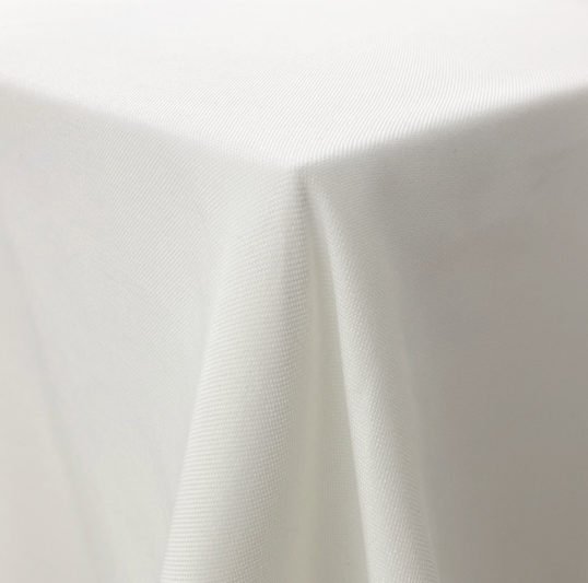 Natural white tablecloth hire
